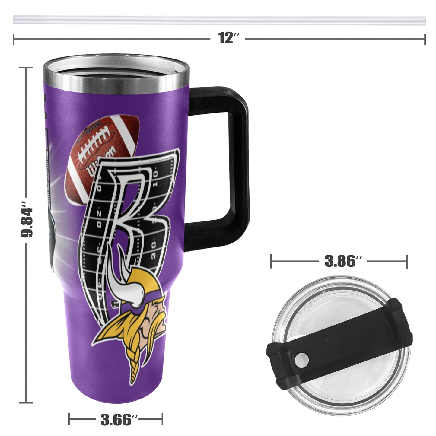 RR VIKINGS 40OZ STAINLESS STEEL TUMBLER 2025