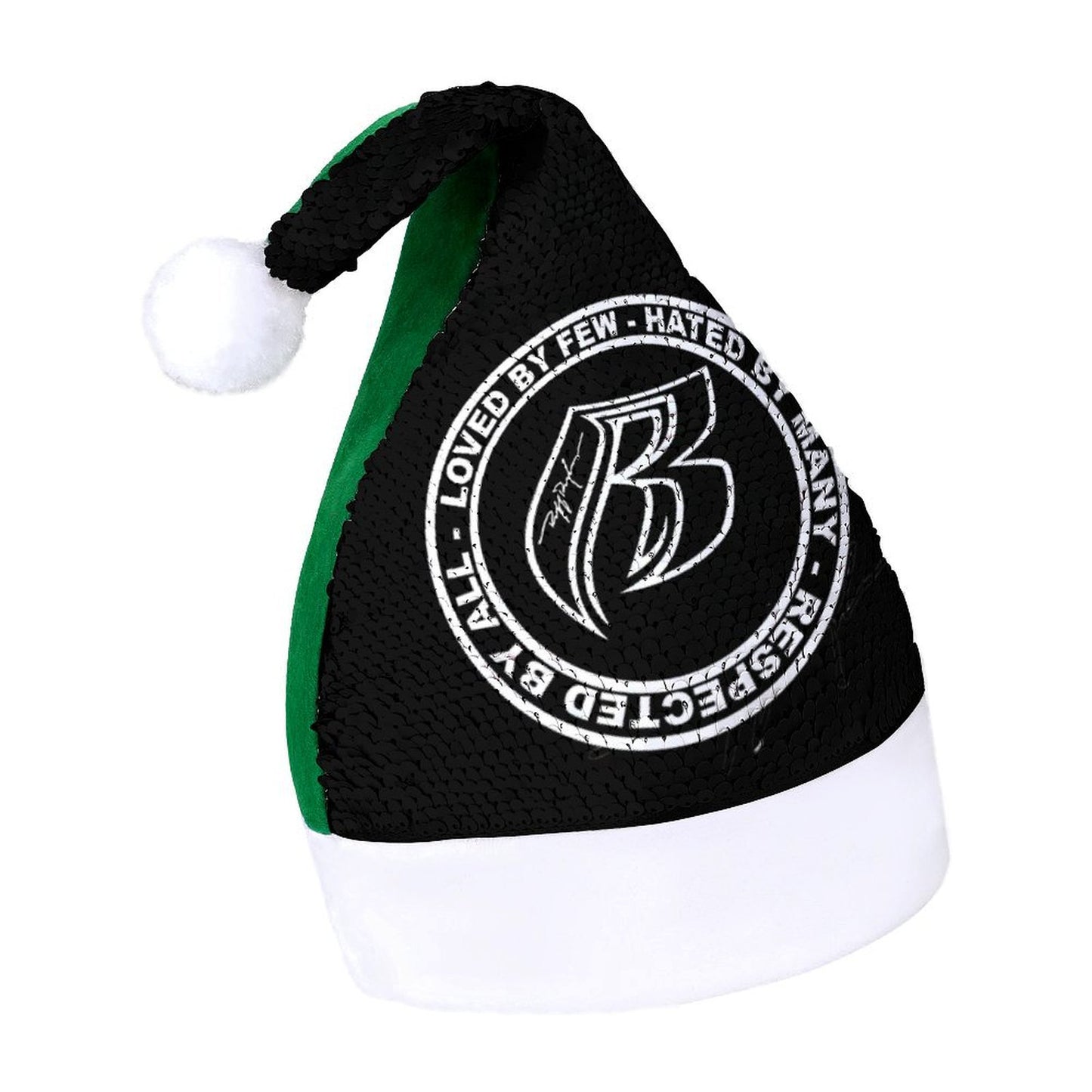 RR Christmas Color Changing Sequin Hat - Blk/Wht Circle Logo