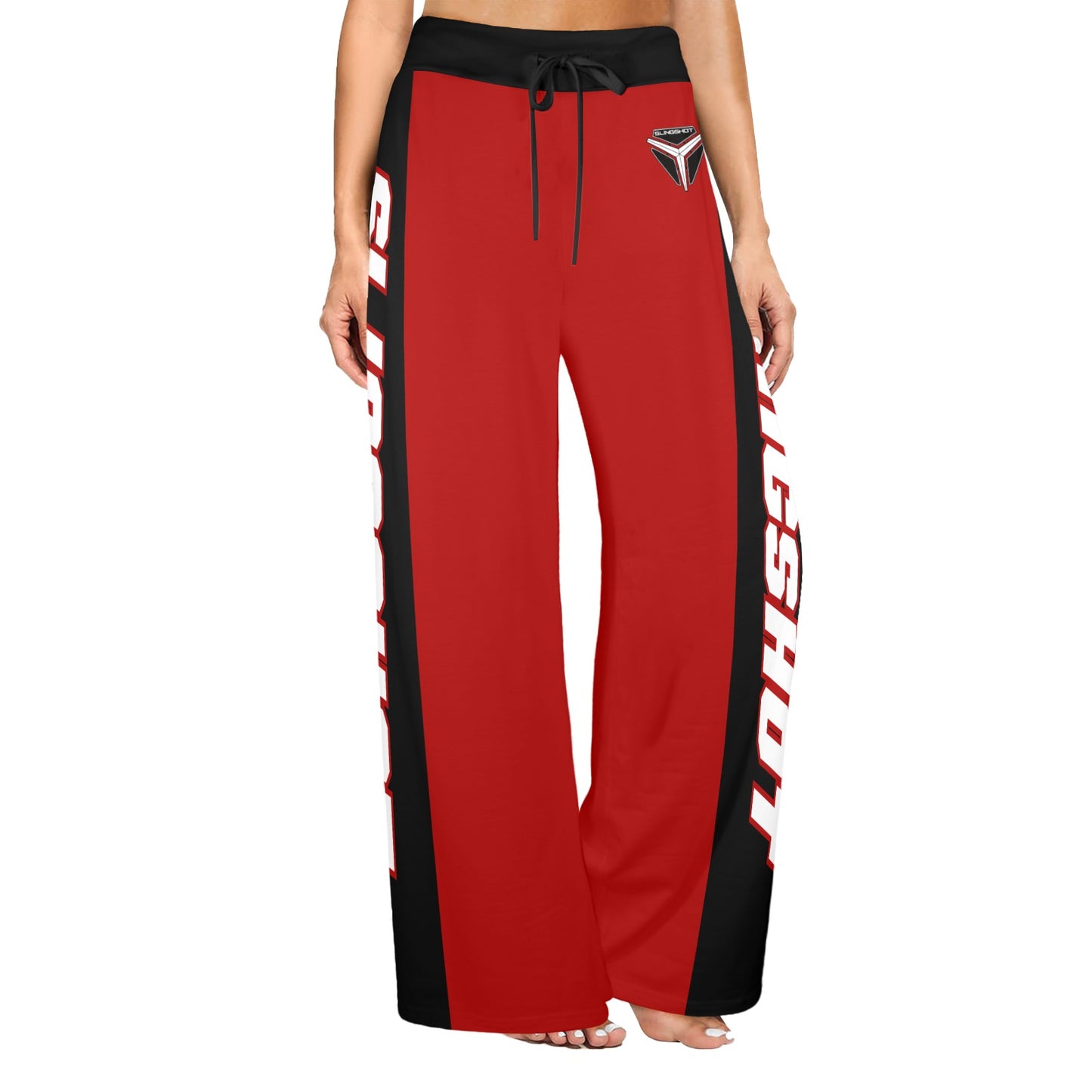 3>2 Womens Wide Leg Pants Red