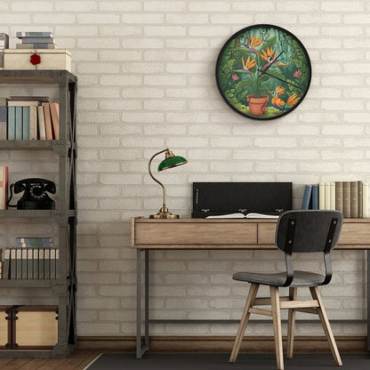Plant Love 10x10 Wall Clock - Bird of Paradise