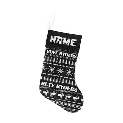 RR Christmas Stocking - Blk/wht