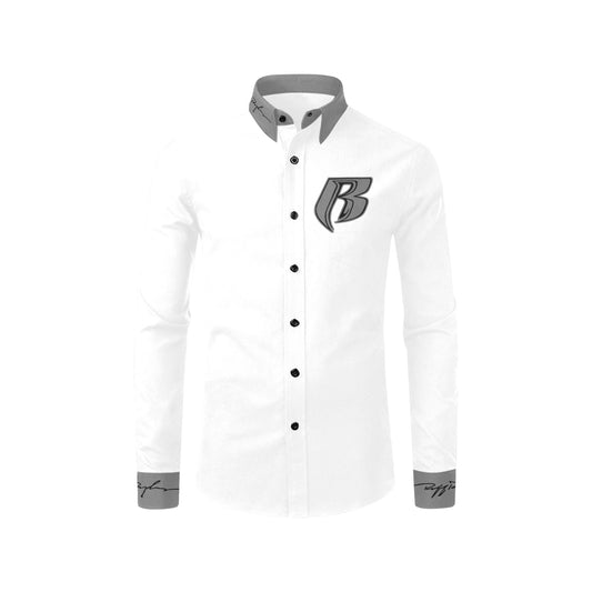 RR Long Sleeve Dress Shirt Wht/Gry