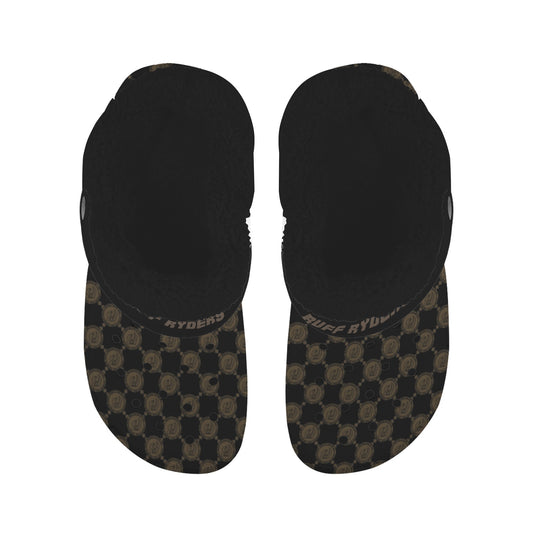 RR Christmas Fleece Lined Foam Clogs - Brn/Blk RR Gucci
