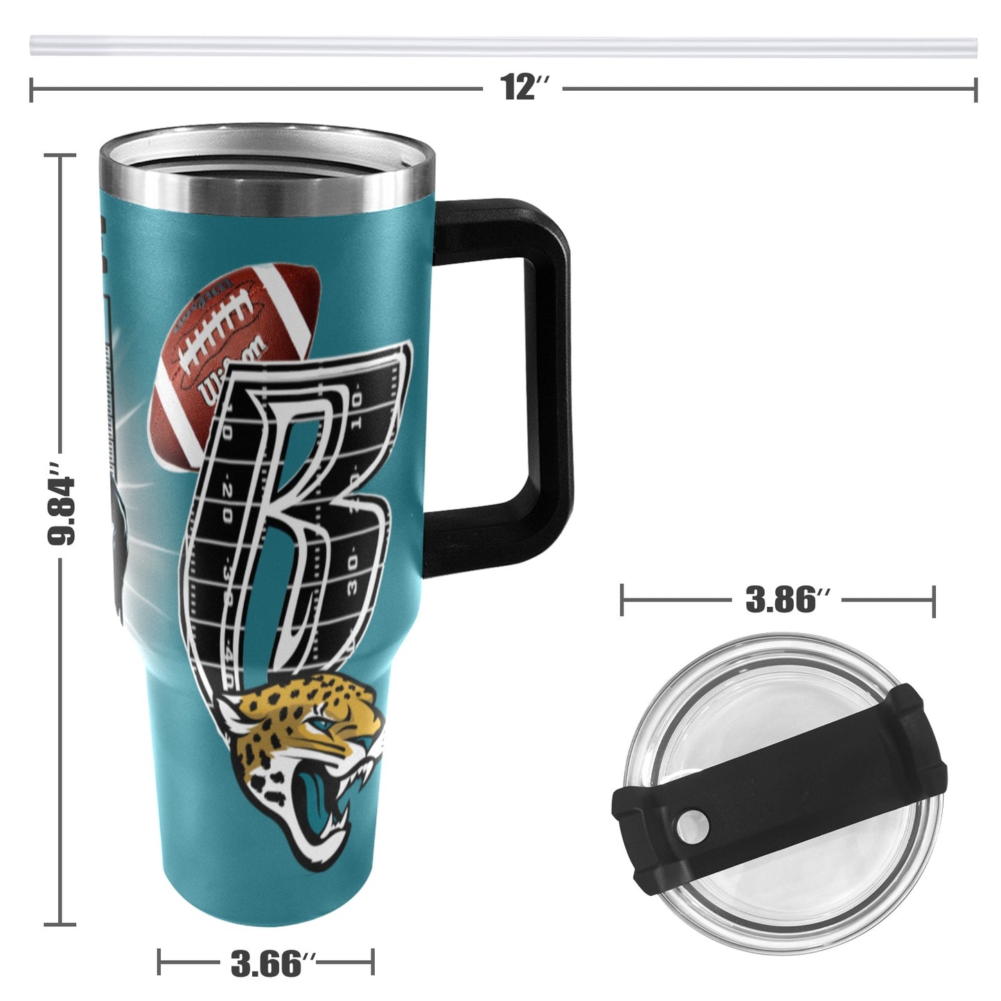 RR JAGUARS 40OZ STAINLESS STEEL TUMBLER 2025