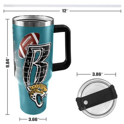 RR JAGUARS 40OZ STAINLESS STEEL TUMBLER 2025