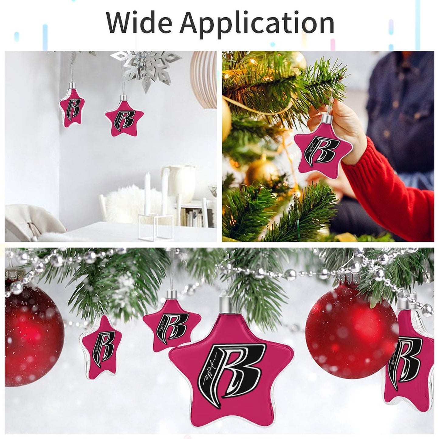 RR Christmas Hanging Star - Pink