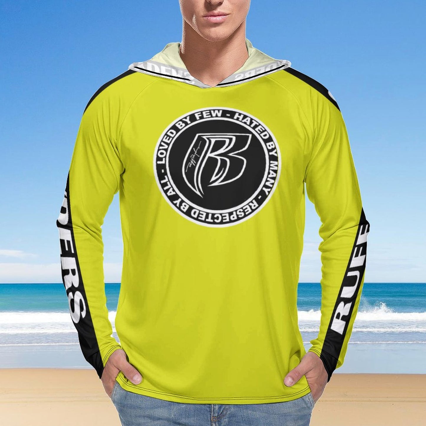 RR Long Sleeve Sun Protection Hoodie  - Add your name.
