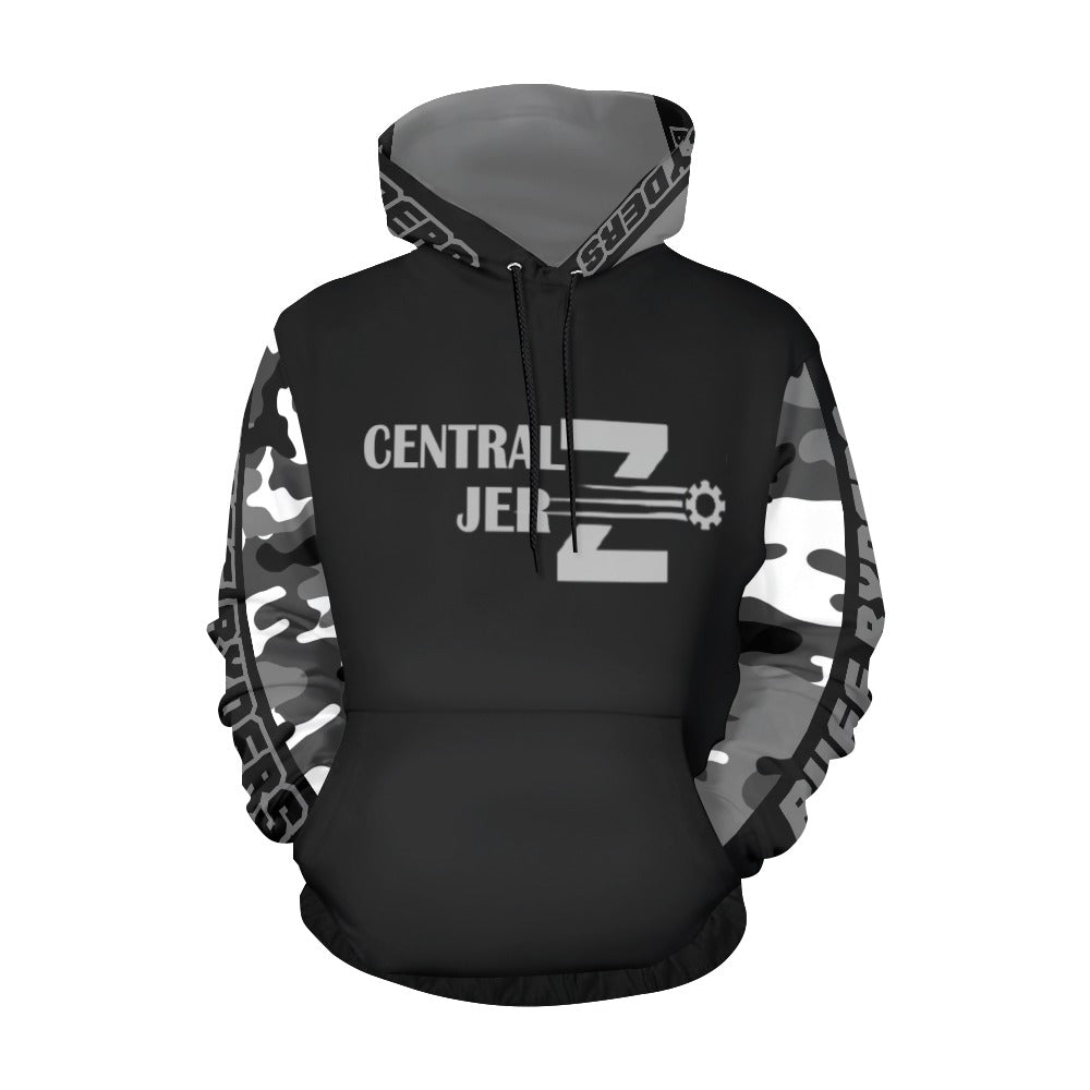 Central JerZ Lightweight Printed Poly Blend State Hoodie Camo