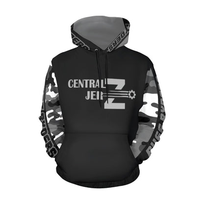 Central JerZ Lightweight Printed Poly Blend State Hoodie Camo
