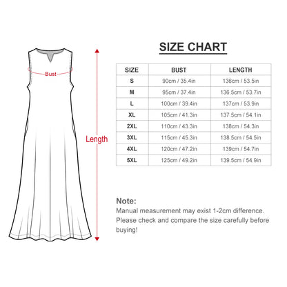 CMR Sleeveless Long Flowy Dress