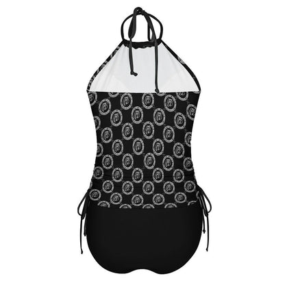 RR Two Piece Halter Swimsuit RR Coin Blk