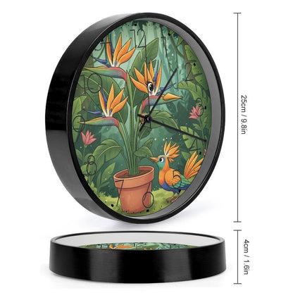 Plant Love 10x10 Wall Clock - Bird of Paradise