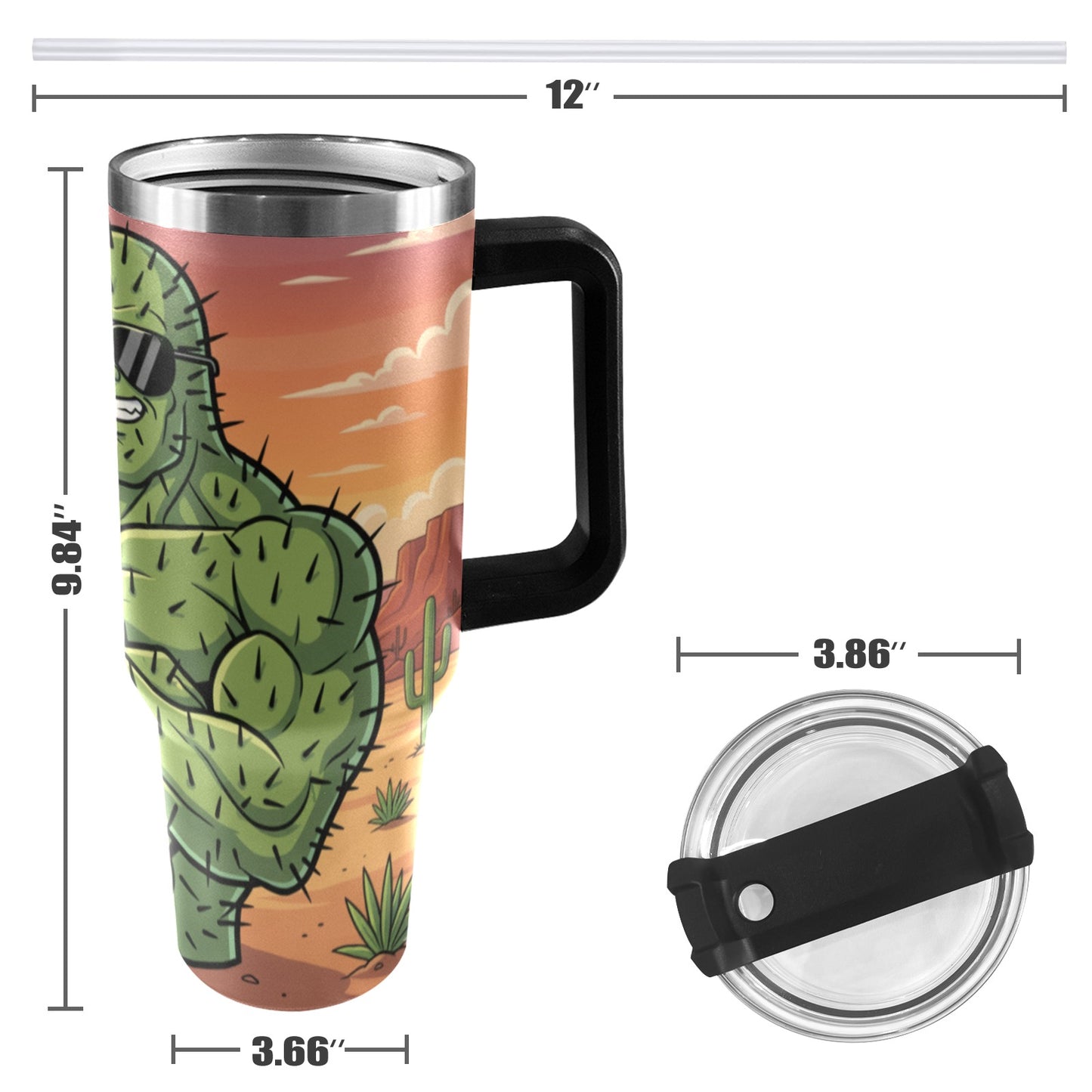 Plant Love Cactus 40oz Stainless Steel Tumbler