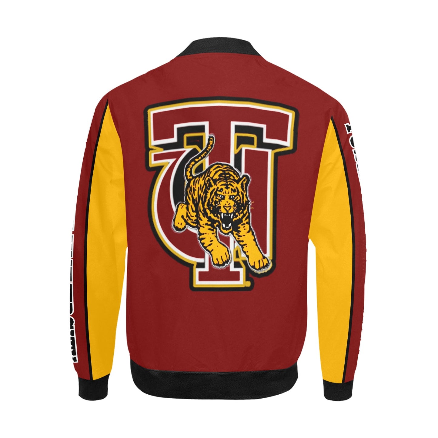 Tuskegee Bomber Jacket Gold/Crimson - Matching joggers available.
