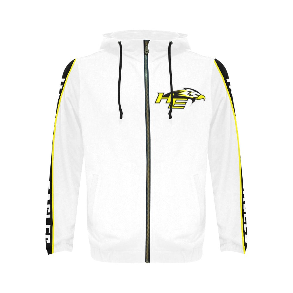 HYA Eagles Zippered Hoodie Wht