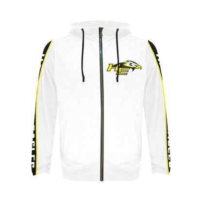 HYA Eagles Zippered Hoodie Wht