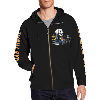 Thrill Rydas Zippered Hoodie Blk