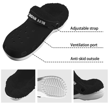 RR Christmas Fleece Lined Foam Clogs - Blk/Blk