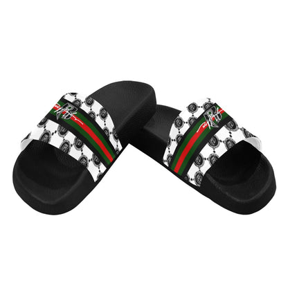 RR Gucci Inspired Slides Blk/Wht - Mens and Womens