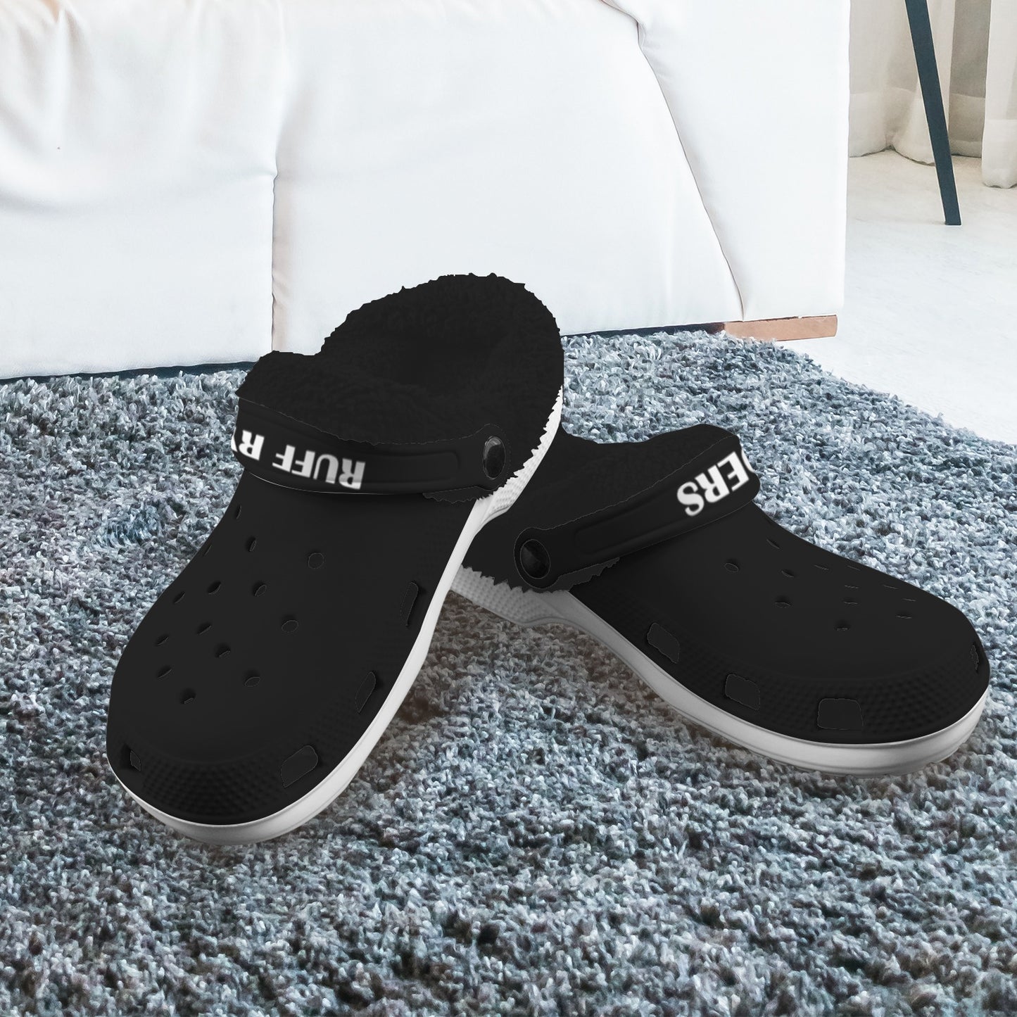 RR Christmas Fleece Lined Foam Clogs - Blk/Blk