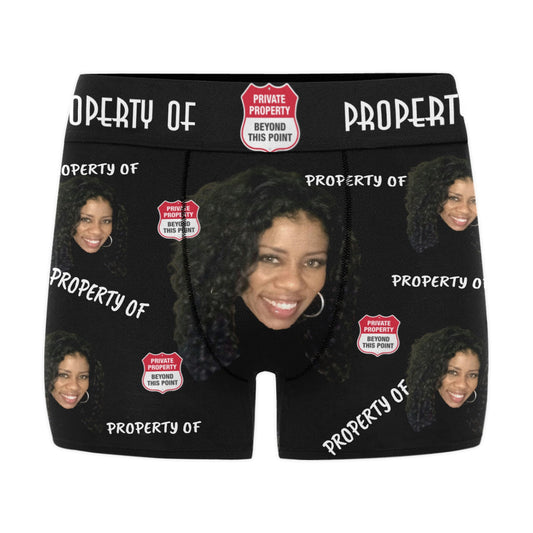 Valentine's "Add Your Own Face" Customizable Boxers - Property - Blk