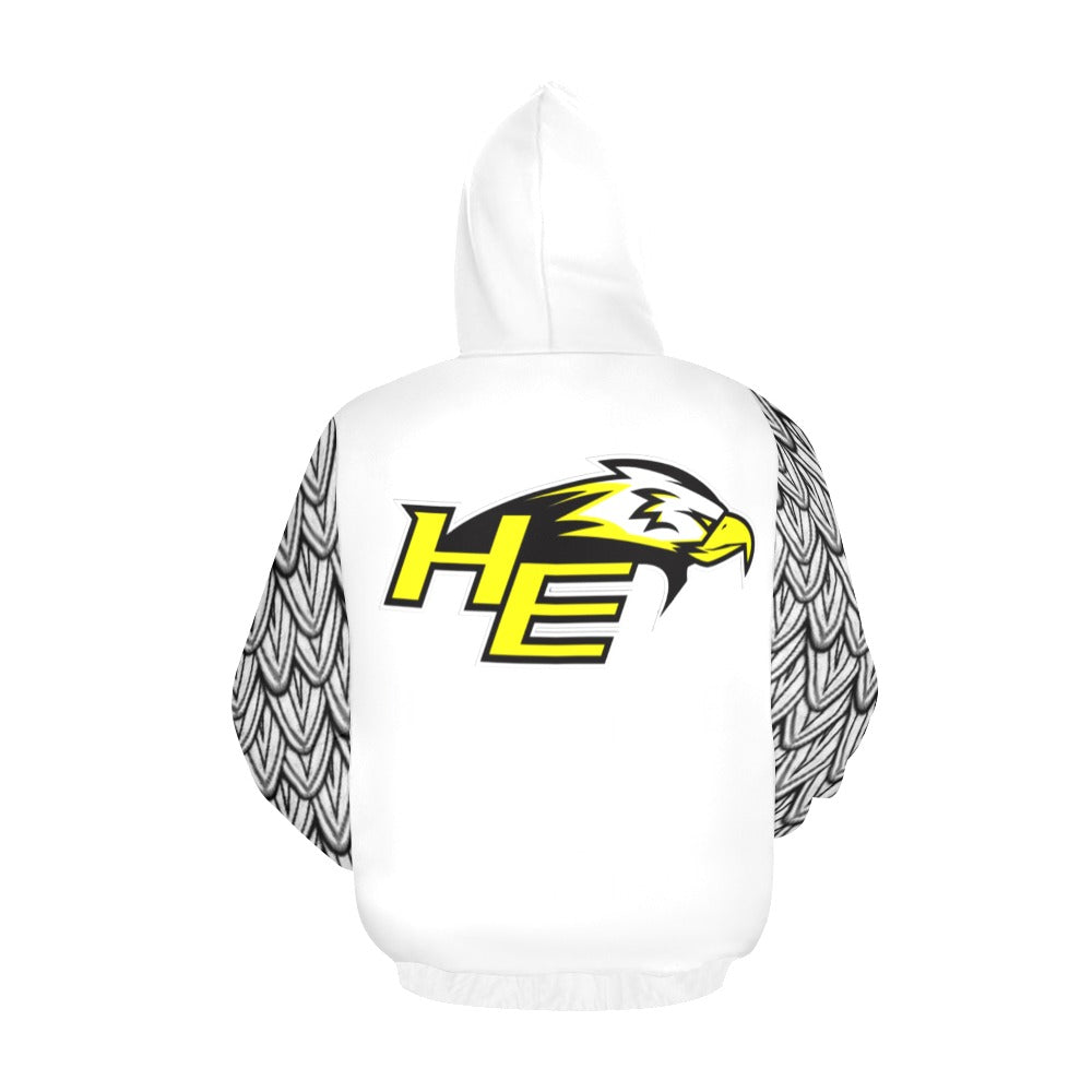 HYA Eagles Silky Hoodie Eagle Wings Wht