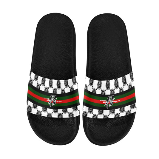 RR Gucci Inspired Slides Blk/Wht - Mens and Womens