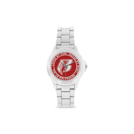 RR Unisex Stainless Steel Watch Red - Add your name.