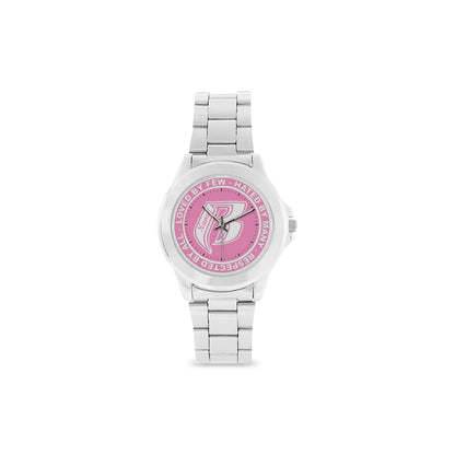 RR Unisex Stainless Steel Watch Pink - Add your name.