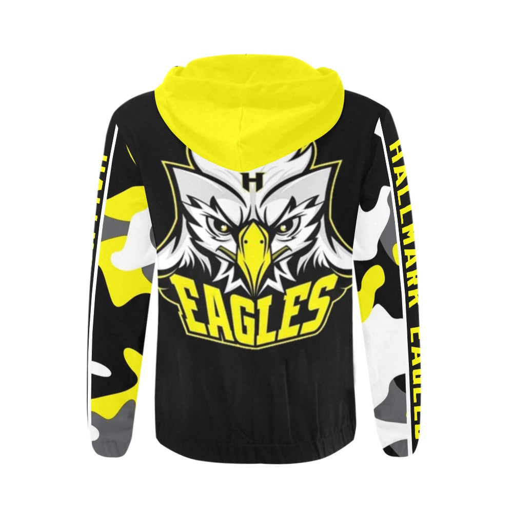 HYA Eagles Zippered Hoodie Camo Blk