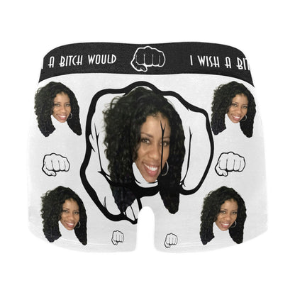 Valentine's "Add Your Own Face" Customizable Boxers - Toxic Chick - Wht