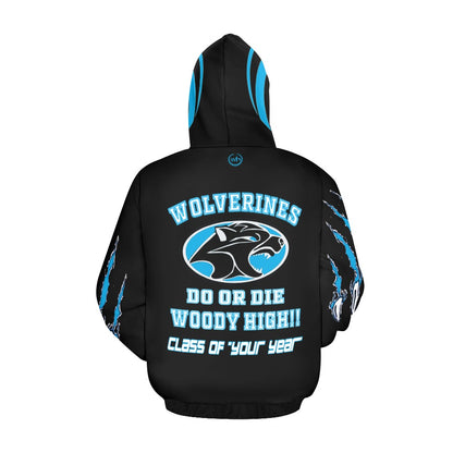 Woodland Hills High School Alumni Hoodie - Customize with your graduation year.