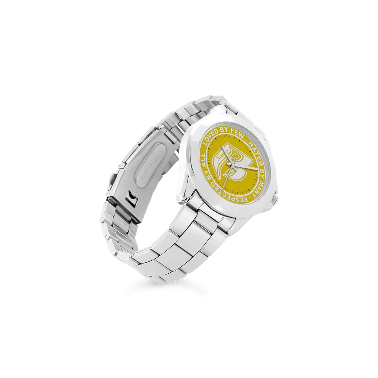 RR Unisex Stainless Steel Watch Yellow - Add your name.