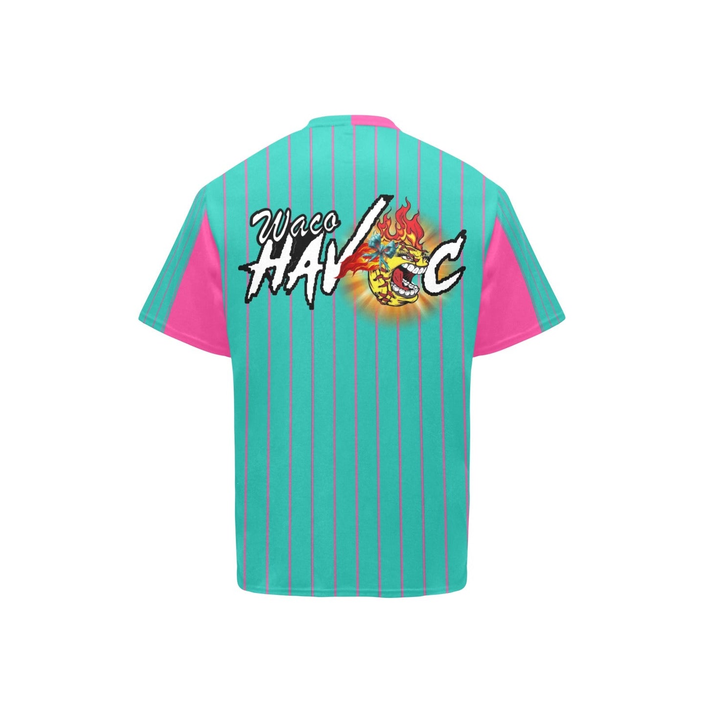Waco Havoc 3 Button Dry Fit Coaches Shirt Striped