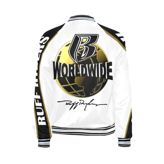 RR Worldwide Varsity Style Bomber Jacket for Women - Matching leggings and t sold separately.