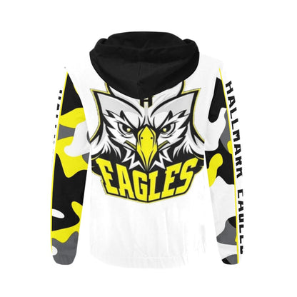 HYA Eagles Zippered Hoodie Camo Wht