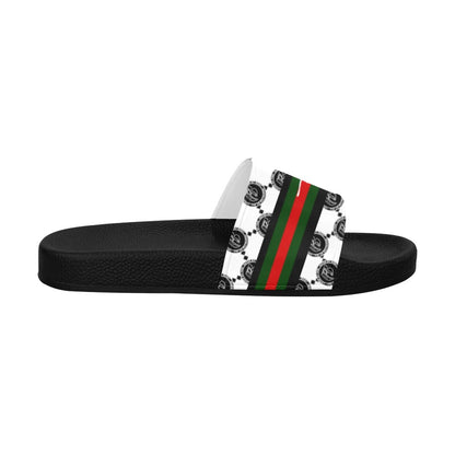 RR Gucci Inspired Slides Blk/Wht - Mens and Womens