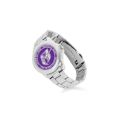 RR Unisex Stainless Steel Watch Purple - Add your name.
