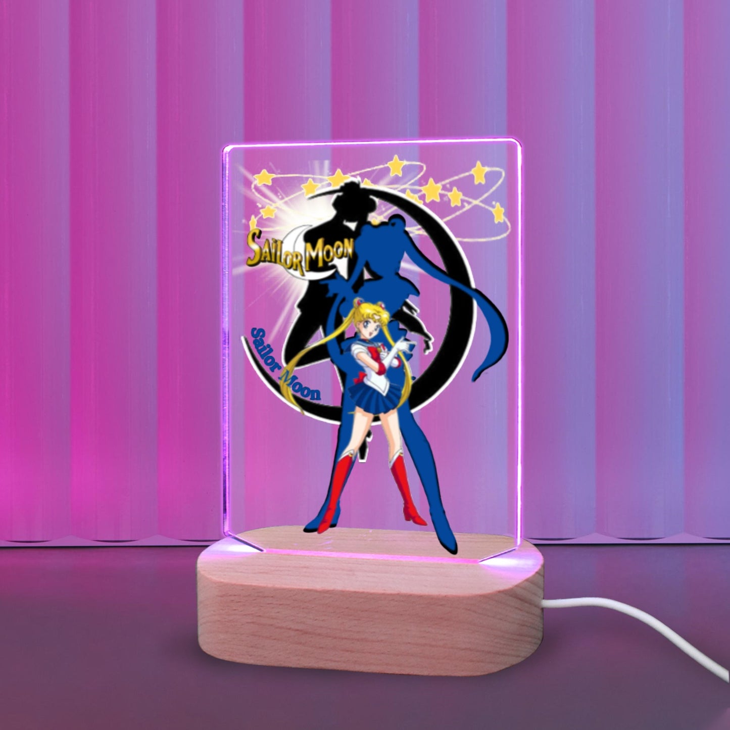 Sailor Moon 7 Color Acrylic Nightlight 5" x 7.5"