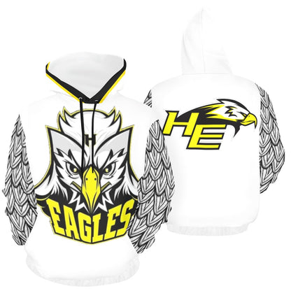 HYA Eagles Silky Hoodie Eagle Wings Wht