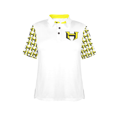 HYA Eagles Womens Polo H Print Wht