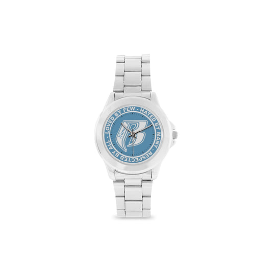 RR Unisex Stainless Steel Watch Baby Blue - Add your name.