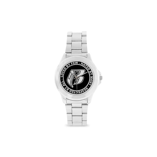 RR Unisex Stainless Steel Watch Black - Add your name.