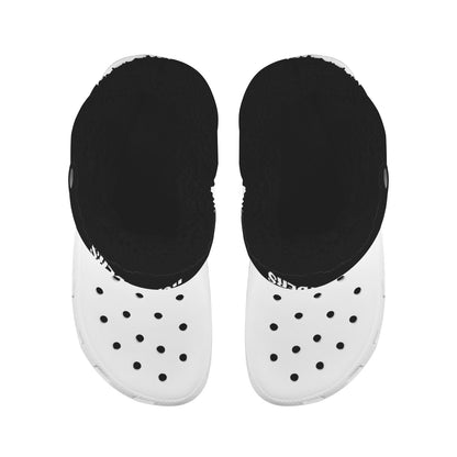 RR Christmas Fleece Lined Foam Clogs - Wht/Blk