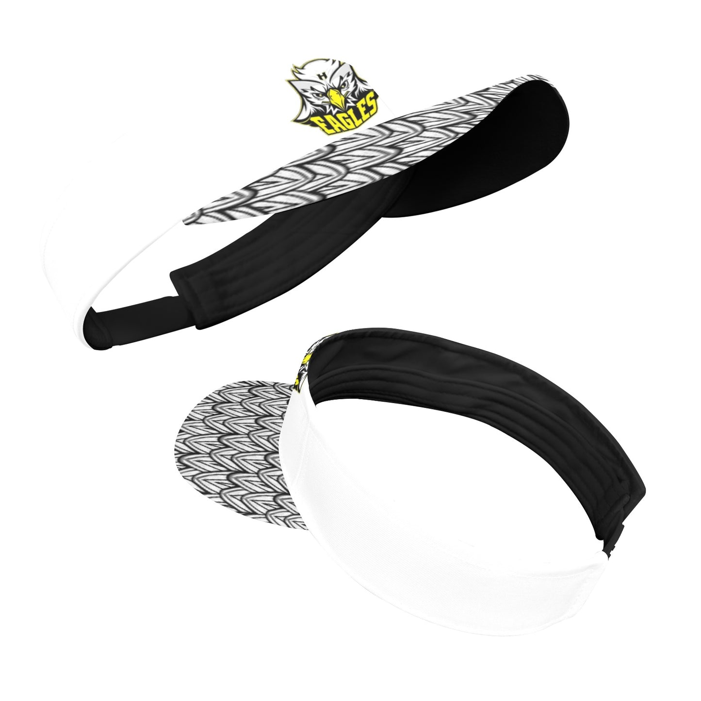 HYA Eagles Sports Visor Eagle Wings Wht