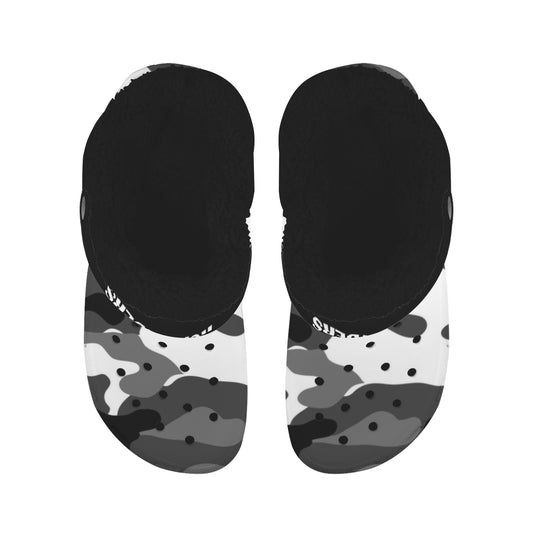 RR Fleece Lined Foam Crocs - Camo/Blk