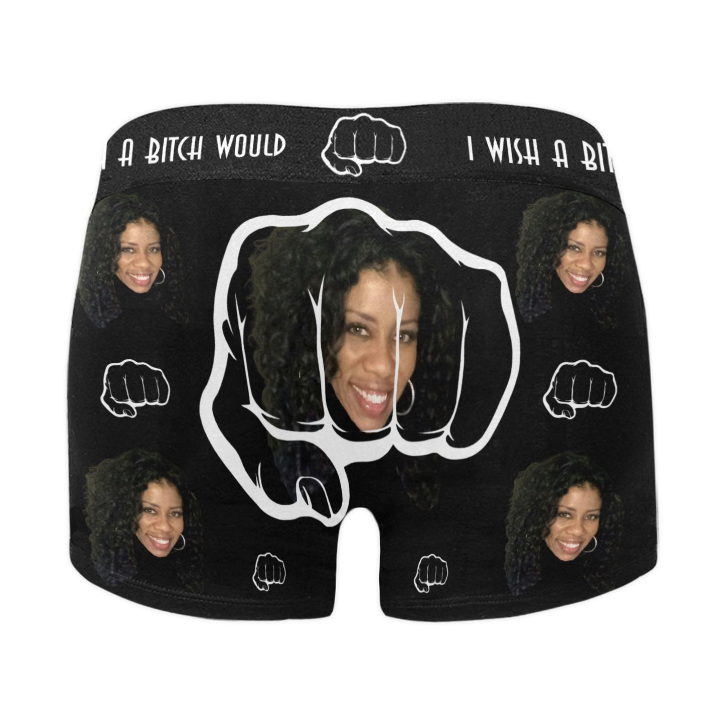 Valentine's "Add Your Own Face" Cutomizable Boxers - Toxic Chick - Blk