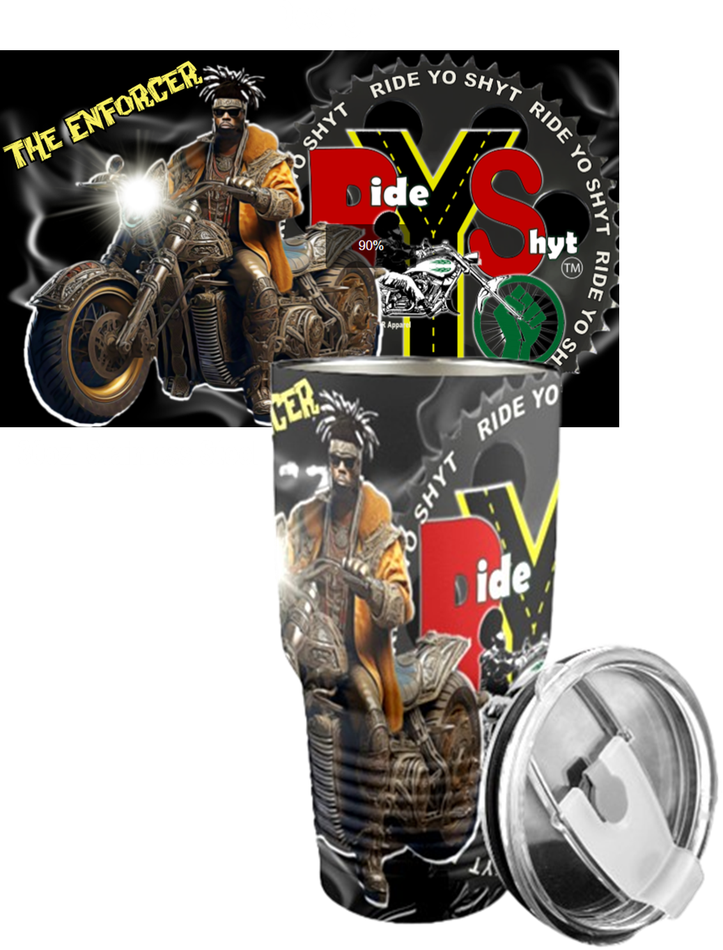 RYS 30OZ. Oversize Hot/Cold Stainless Steel Mobile Tumbler - 18 Personalities - Collect them ALL