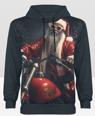 Urban Santa 3 Fleece Christmas Hoodie and Matching Hat Set