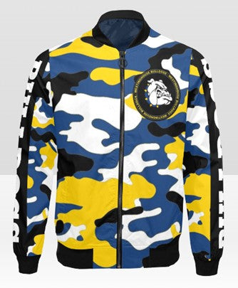 Bulldog Alumni Customizable Unisex Bomber Jacket - Camo